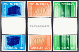 Nederlandse Antillen NVPH 573a-575a Postfris Keerdrukken 150 jaar Bank van de Nederlandse Antillen 1978