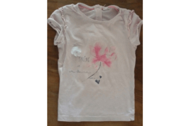 T-shirt lichtroze met opdruk