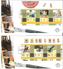 Nederland NVPH E530 Onbeschreven 1e Dag-enveloppe Blokken Zomerzegels op 2 enveloppen 2006