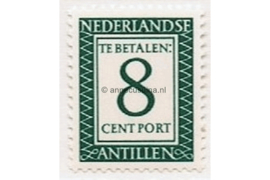 Nederlandse Antillen NVPH P49 Postfris (8 cent) Cijfer en waarde in rechthoek. Inschrift Nederlandse Antillen. 1952-1959