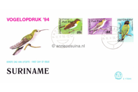 Republiek Suriname Zonnebloem E172 XX Onbeschreven 1e Dag-enveloppe Frankeerzegels zonder nominale waarde met opdruk 'Port Payé' in zwart 1994