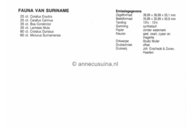 Republiek Suriname Zonnebloem Presentatiemapje PTT nr 69A en 69B Postfris Postzegelmapje Surinaamse slangen 1991