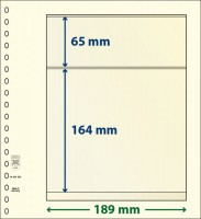 Hagelnieuw & Afgeprijsd! Lindner T-Blanco blad met 2 stroken (Lindner 802203P) (per 10 stuks)