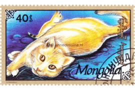 Mongolië Michel 2330 Gestempeld Katten 1991