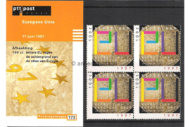 Nederland NVPH M173 (PZM173) Postfris Postzegelmapje Nederland voorzitter Europese Unie 1997