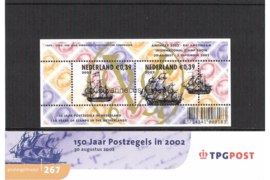 Nederland NVPH M267 (PZM267) Postfris Postzegelmapje Blok 150 jaar postzegels in Nederland 2002