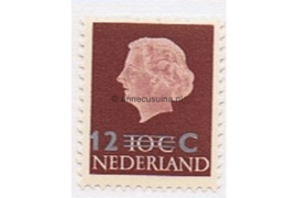 Nederland NVPH 712 Postfris Opruimingsopdruk in zilver 1958