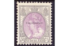 Nederland NVPH 75 Ongebruikt (50 cent) Koningin Wilhelmina (bontkraag) 1899-1921