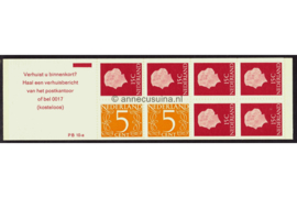 SPECIALITEIT! Nederland NVPH PB 10aF Postfris Met Telblok Postzegelboekje 2 x 5ct cijfer v. Krimpen + 6 x 15ct Juliana 1971