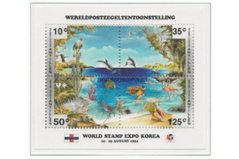 Nederlandse Antillen NVPH 1070 Gestempeld Blok PHILAKOREA 1994