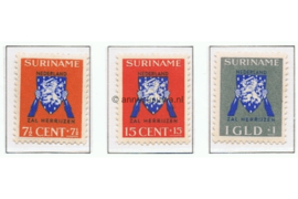 Suriname NVPH 197-199 Ongebruikt Vrij Nederland zegels 1941