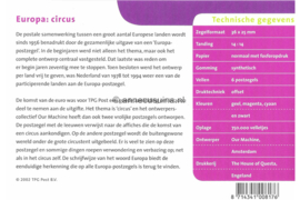 Nederland NVPH M265 (PZM265) Postfris Postzegelmapje Europa, circus 2002