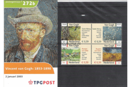 Nederland NVPH M272a+b (PZM272a+b) Postfris Postzegelmapje Vincent van Gogh (II) 2003