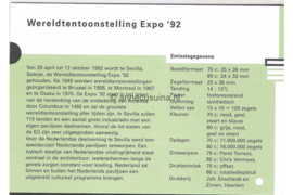 Nederland NVPH M92 (PZM92) Postfris Postzegelmapje Wereldtentoonstelling Sevilla (Expo '92) 1992