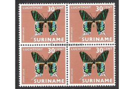 Suriname NVPH LP50 Postfris (30 ct) (Blokje van vier) Vlinders 1972