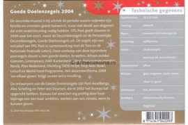 Nederland NVPH M305 (PZM305) Postfris Postzegelmapje Goede doelen; decemberzegels 2004