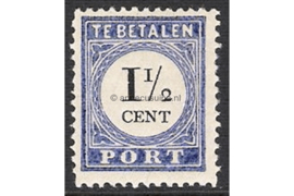 NVPH P15b Type III Ongebruikt (1 1/2 cent) Cijfer en waarde zwart 1894-1895