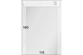 Lindner Pergamijn enveloppe 115 x 160 mm + 20 mm klep (Lindner 710) Per Stuk