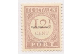 NVPH P24 Postfris (12 1/2 cent) Cijfer en waarde in lila. Uitsluitend Type I 1913-1931