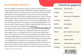 Nederland NVPH M290a+b (PZM290a+b) Postfris Postzegelmapje Koninklijke Familie (I) 2003