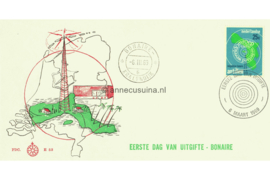 Nederlandse Antillen (Windroos) NVPH E53 (E53Wa) Onbeschreven 1e Dag-enveloppe Radio Nederland Wereldomroep 1969