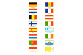 LEUCHTTURM Aanvulset vlaggen voor Numis Muntbladen/etuis
