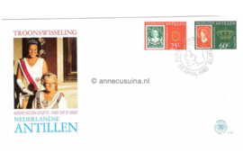 Nederlandse Antillen (Postdienst) NVPH E131a (E131POa) Onbeschreven 1e Dag-enveloppe Troonswisseling 1980