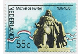 Nederland NVPH 1089 Postfris 300e sterfdag Admiraal Michiel Adriaens zoon de Ruyter 1976