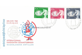 Nederlandse Antillen NVPH E22b Onbeschreven 1e Dag-enveloppe Internationaal Schaaktoernooi 1962