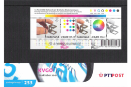 Nederland NVPH M253 (PZM253) Postfris Postzegelmapje Blok 100 jaar KVGO in dubbele waarde 2001