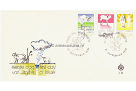 Nederlandse Antillen (Windroos) NVPH E97 (E97Wa) Onbeschreven 1e Dag-enveloppe Landbouw, veeteelt en visserij 1976