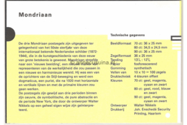 Nederland NVPH M117 (PZM117) Postfris Postzegelmapje 50e sterfdag Piet Mondriaan 1994