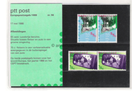 Nederland NVPH M56 (PZM56) Postfris Postzegelmapje Europa, transport en milieu 1988