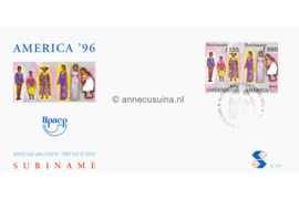 Republiek Suriname Zonnebloem E197 Onbeschreven 1e Dag-enveloppe U.P.A.E. America (achtste serie) 1996