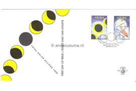Aruba NVPH E74 Onbeschreven 1e Dag-enveloppe Zonsverduistering, op Aruba waarneembaar 1998