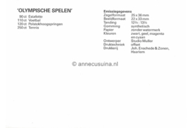 Republiek Suriname Zonnebloem Presentatiemapje PTT nr 42 Postfris Postzegelmapje De Olympische Zomerspelen 1988 in Seoul 1988