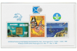 Nederlandse Antillen NVPH 932 Postfris Blok Internationale postzegeltentoonstelling 1989