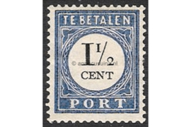 NVPH P15b Type I Postfris (1 1/2 cent) Cijfer en waarde zwart 1894-1910