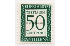 Nederlandse Antillen NVPH P60 Postfris (50 cent) Cijfer en waarde in rechthoek. Inschrift Nederlandse Antillen. 1952-1959