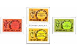 Republiek Suriname Zonnebloem 242-245 Postfris Met als thema de vier vernieuwingen zoals omschreven in de regeringsverklaring 1980 1981