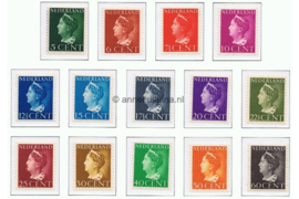 Nederland NVPH 332-345 Postfris Koningin Wilhelmina (Konijnenburg) 1940-1947