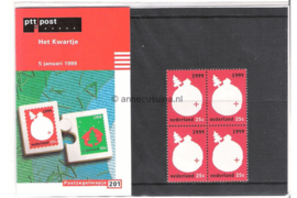 Nederland NVPH M201 (PZM201) Postfris Postzegelmapje "Het Kwartje" 1999