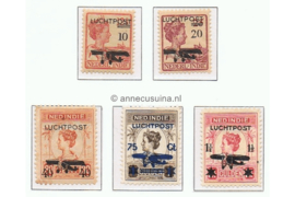 Nederlands-Indië NVPH LP1-LP5 Ongebruikt Frankeerzegels der uitgifte 1913-1931/2 met zwarte opdruk