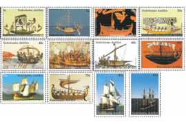 Nederlandse Antillen NVPH 1446-1457 Gestempeld (Als losse zegels) Zeilschepen 2003