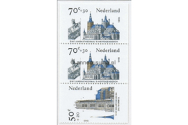 Nederland NVPH 1328a-1328c Postfris Strook Twee of drie zijden ongetand, afkomstig uit Postzegelboekje (PB31) 1985