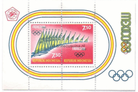 Indonesië Zonnebloem 626 (B12) Postfris Blok De Olympische Spelen in Mexico 1968