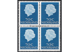 Nederland NVPH 632b Postfris FOSFOR (70 cent) (Blokje van vier) Koningin Juliana En Profil Lage waarden 1953-1967