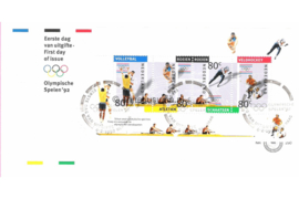 Nederland NVPH E290 Onbeschreven 1e Dag-enveloppe Blok Olympische Spelen 1992