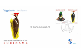Republiek Suriname Zonnebloem E272 Onbeschreven 1e Dag-enveloppe Surinaamse vogels 2003