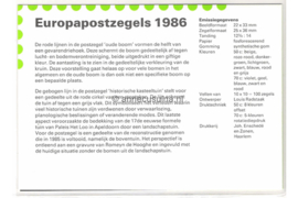 Nederland NVPH M37 (PZM37) Postfris Postzegelmapje Europa, milieu 1986
